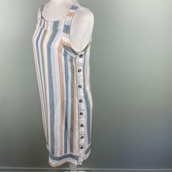 For Cynthia colorful striped Linen blend Shift tank dress size Small - Picture 5 of 9